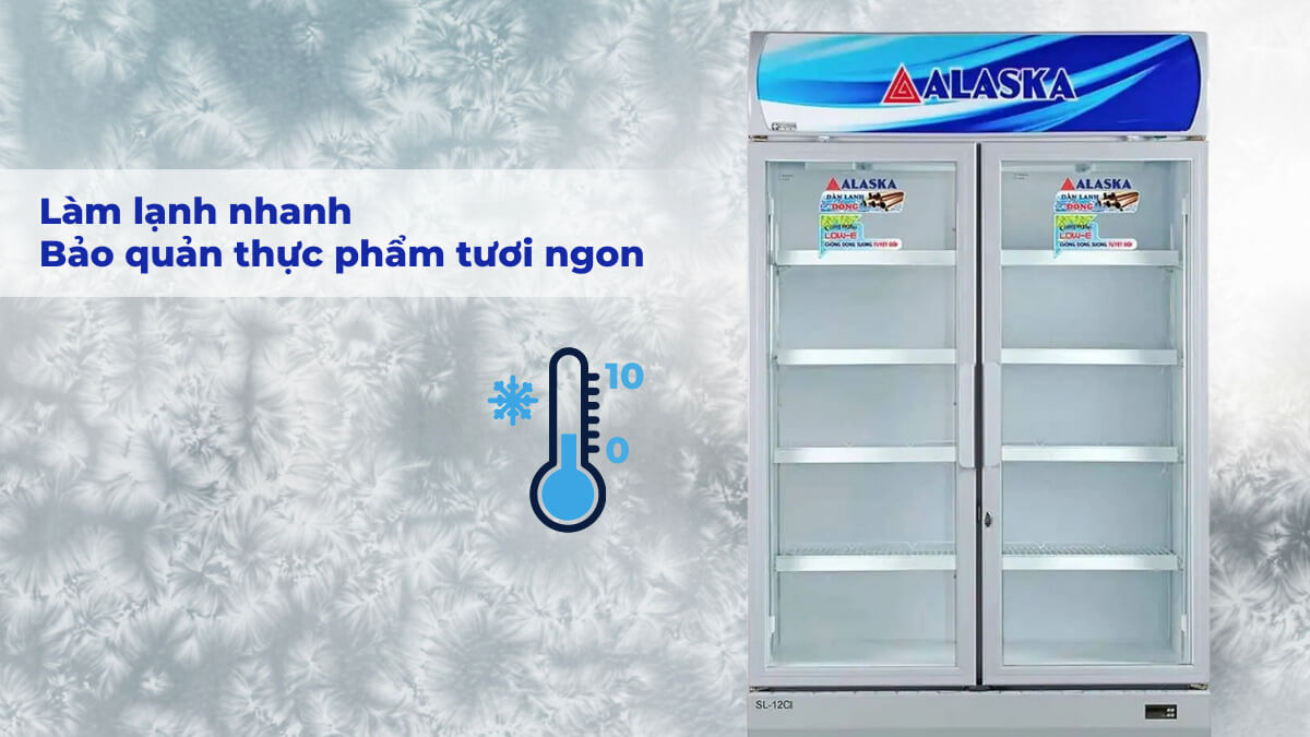 Tủ mát 2 cánh Alaska Inverter 960 lít LCI-1000C