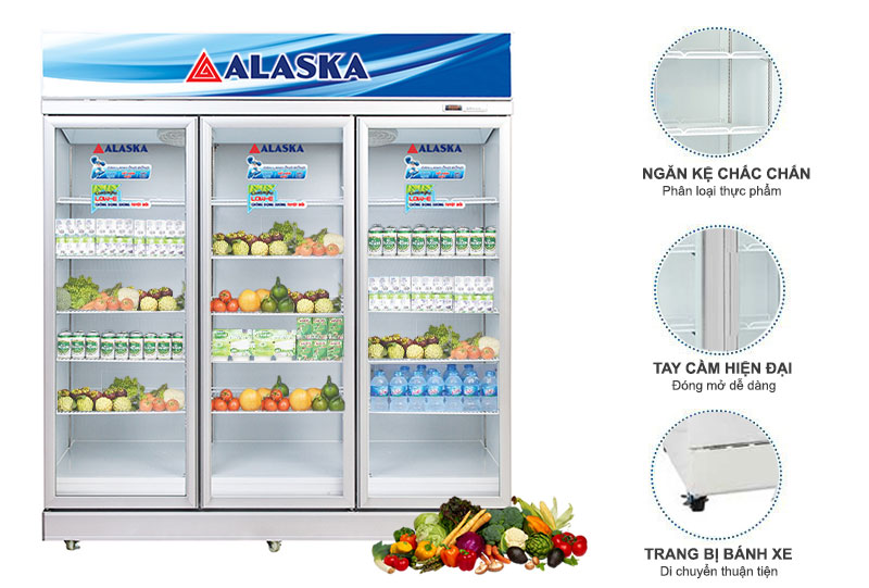 Tủ mát 3 cánh Alaska 1500 lít LC-1500C3