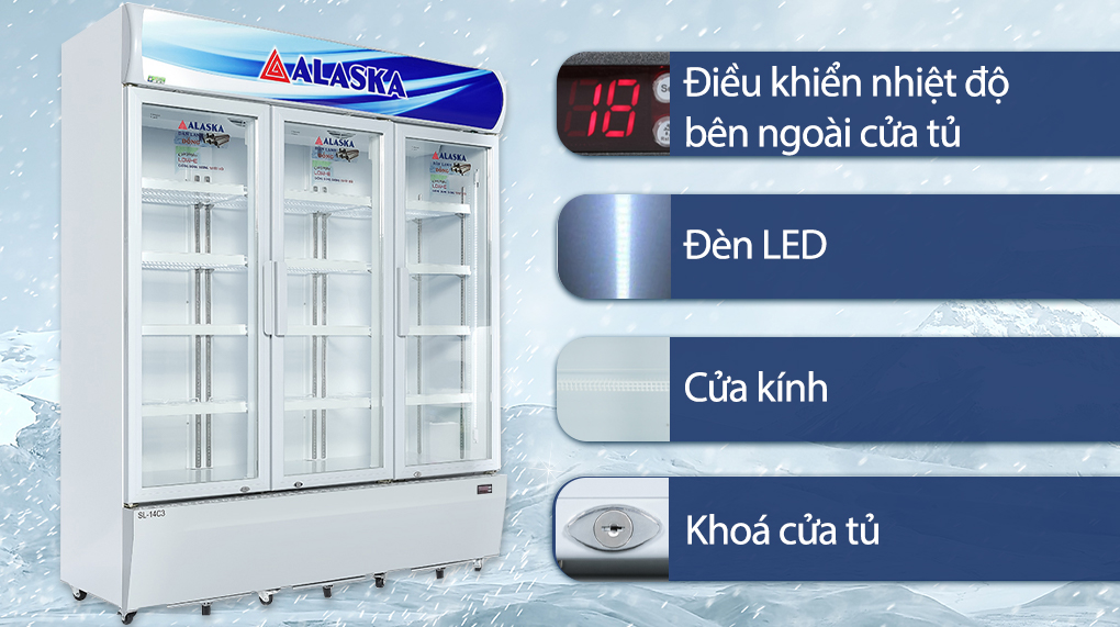 Tủ mát Alaska inverter 1200 lít LCI-1200C3