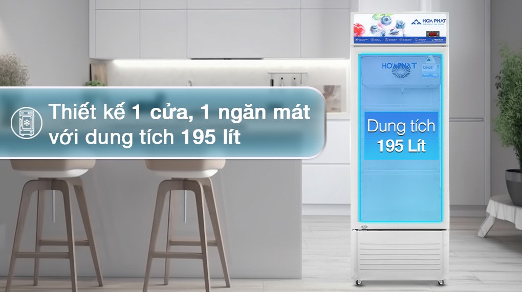 Tủ mát Hòa Phát 195 lít HSR D6195