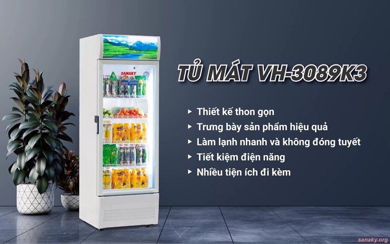 Tủ mát Inverter Sanaky 300lít VH-3588W3