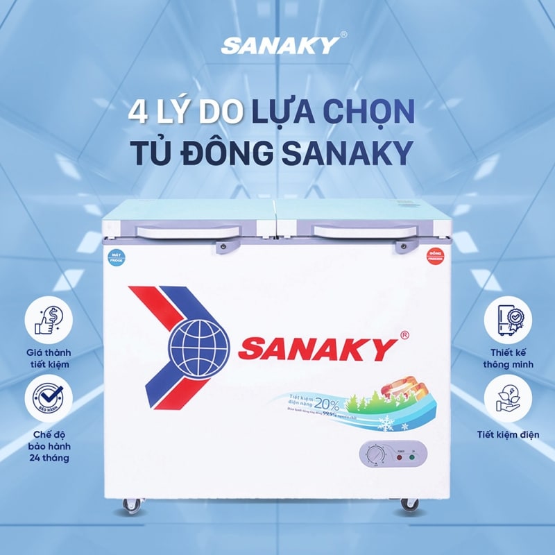 Tủ mát Sanaky 240lít VH-3088K