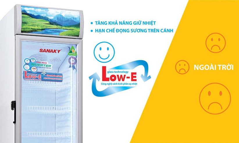Tủ mát Sanaky 250lít VH2588W (2 cánh mở trên dưới)