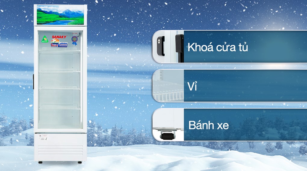 Tủ mát Sanaky 300lít VH-3588W (2 cánh mở trên dưới)