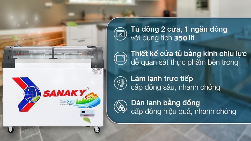 Tủ mát Sanaky 350lít VH-4088K
