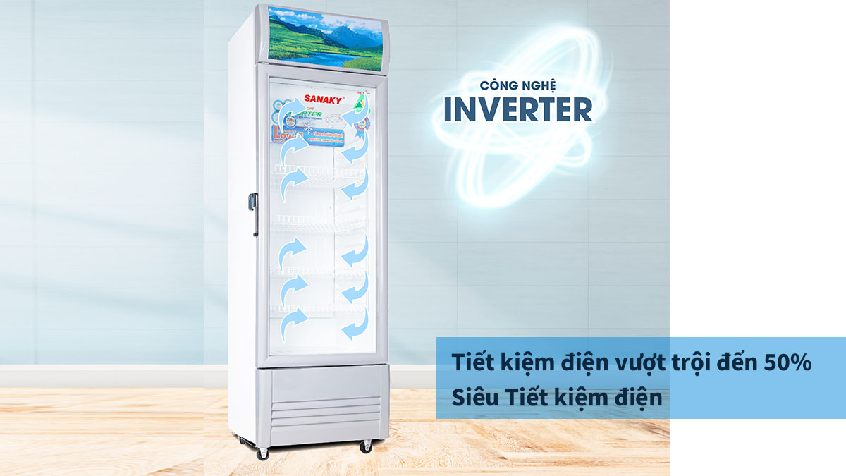 Tủ mát Sanaky Inverter 200lít VH-2588K3