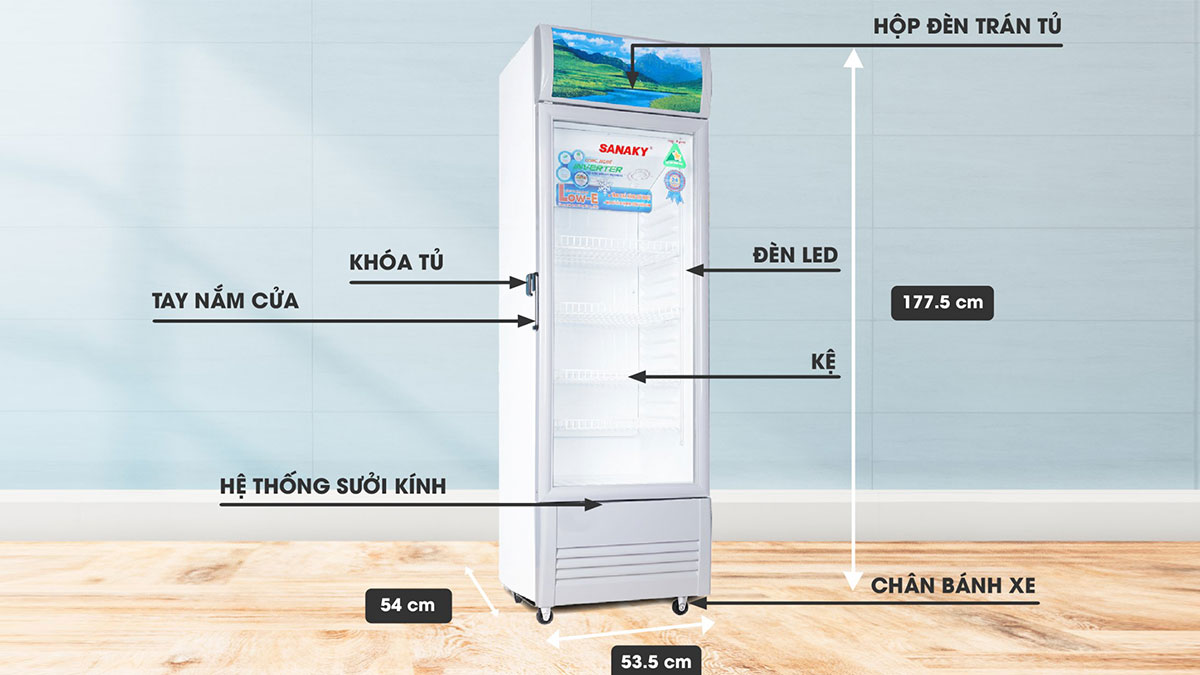 Tủ mát Sanaky Inverter 200lít VH-2588K3