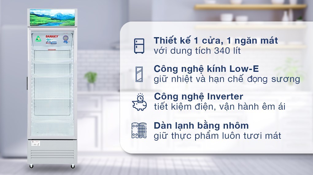 Tủ mát Sanaky Inverter 240lít VH-3088K3