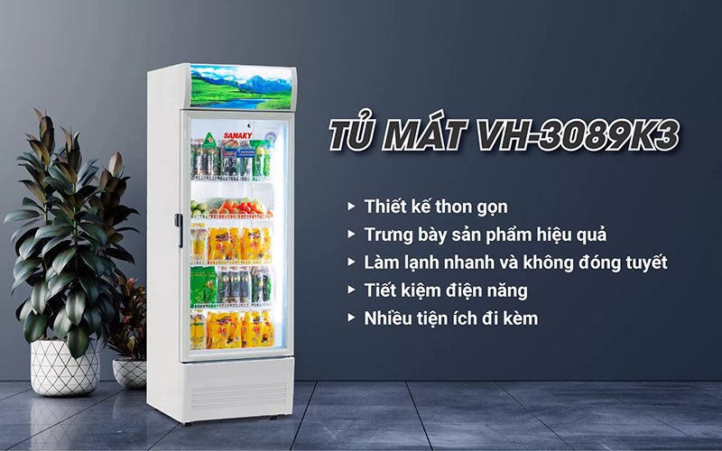 Tủ mát Sanaky Inverter 300lít VH-3588K3