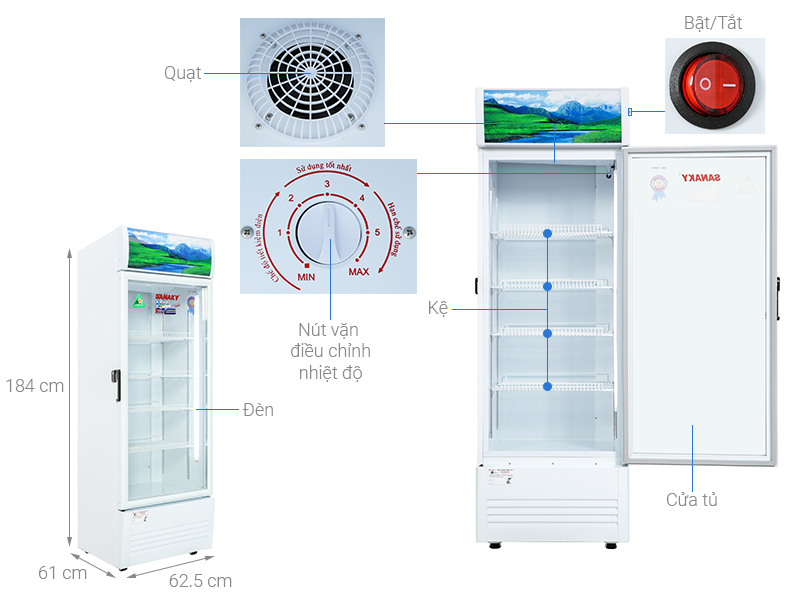 Tủ mát Sanaky Inverter 350lít VH-4088K3