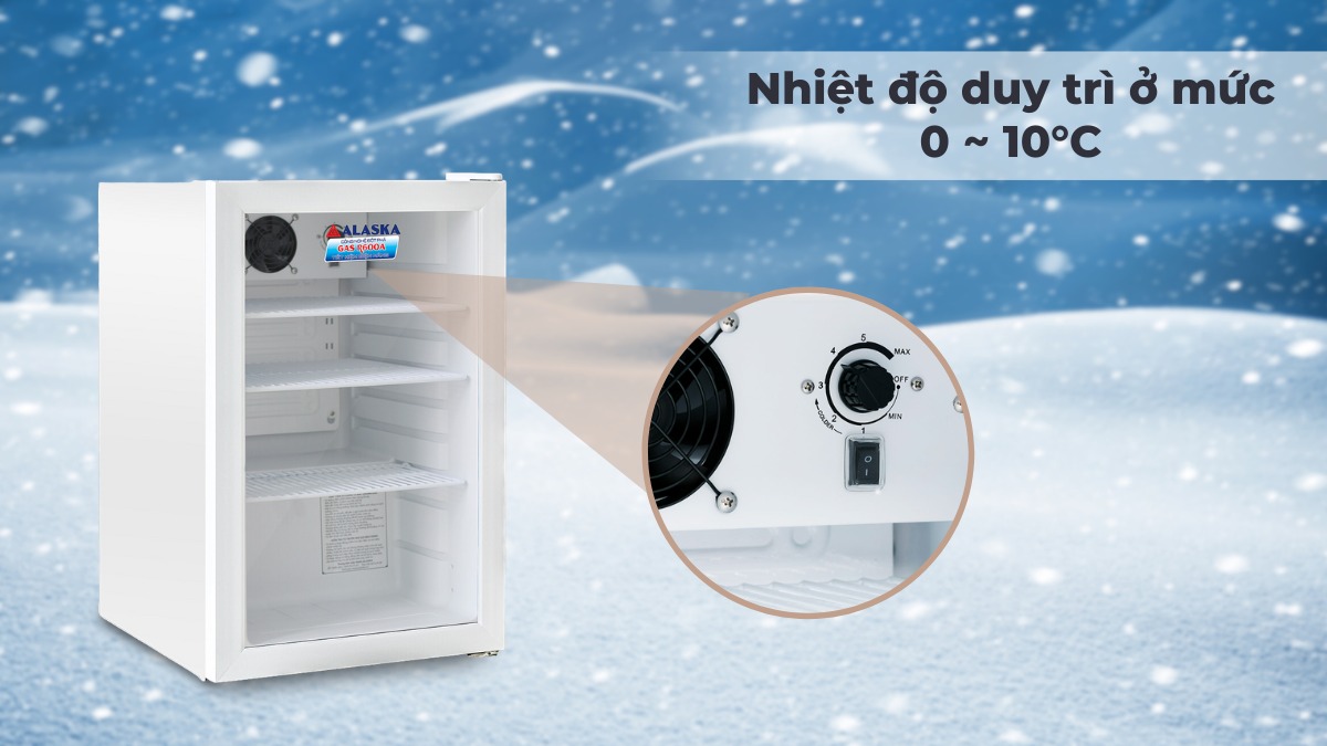 Tủ mát mini Alaska LC-70 70 lít- màu trắng