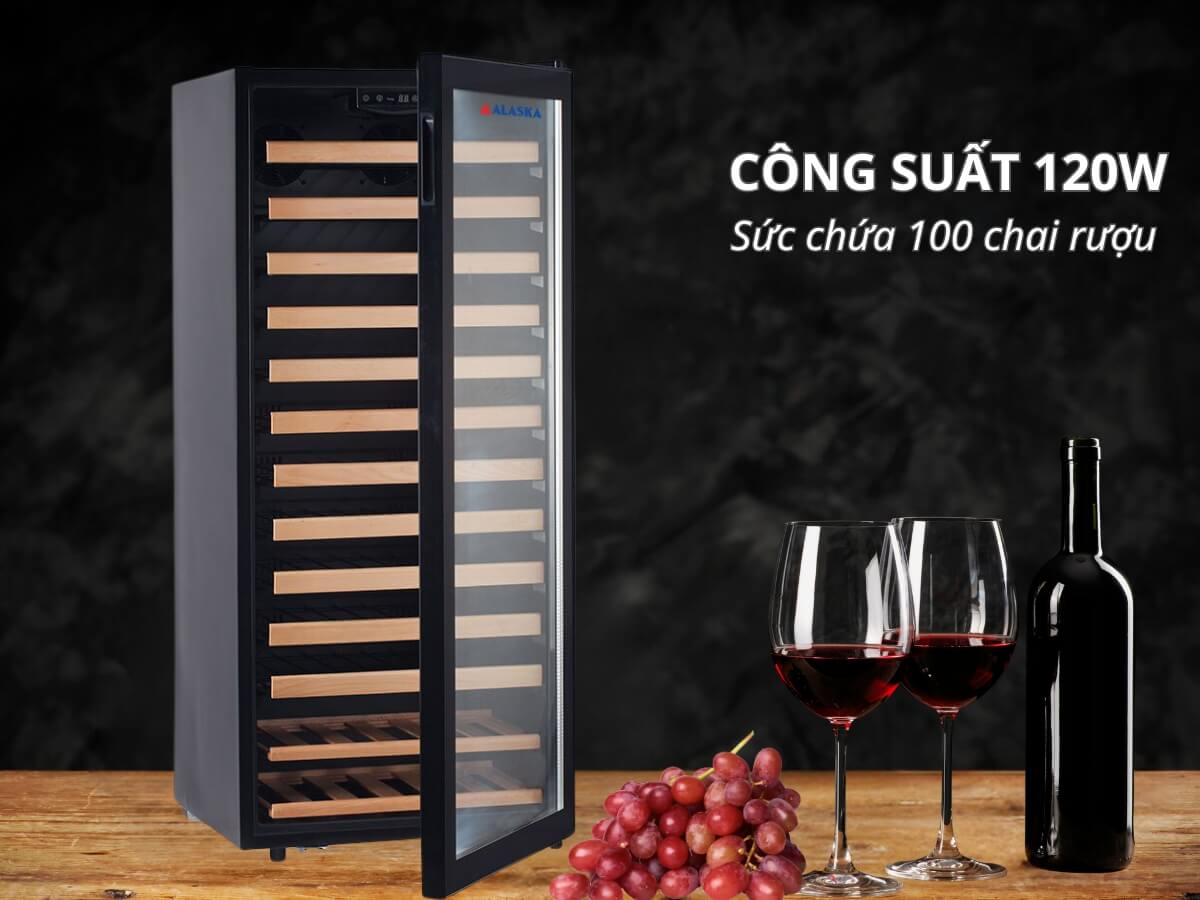 Tủ rượu vang Alaska JC-100 (100 chai)