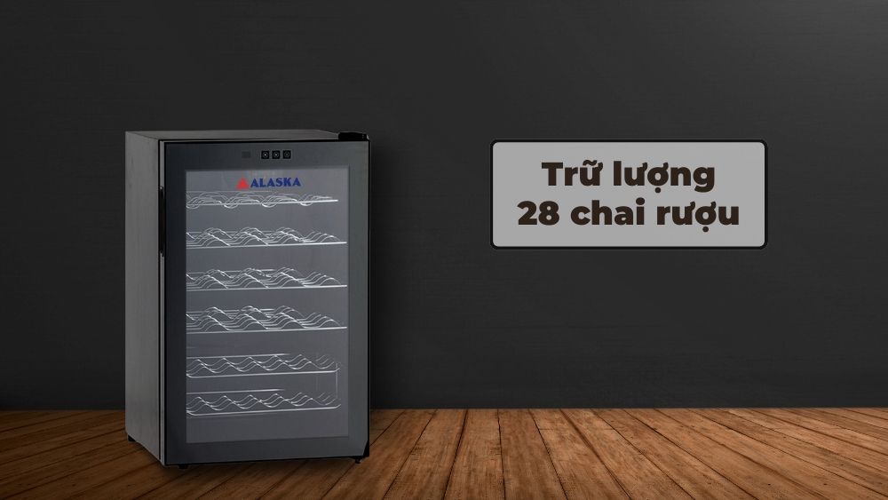 Tủ rượu vang Alaska JC-28S 28 chai