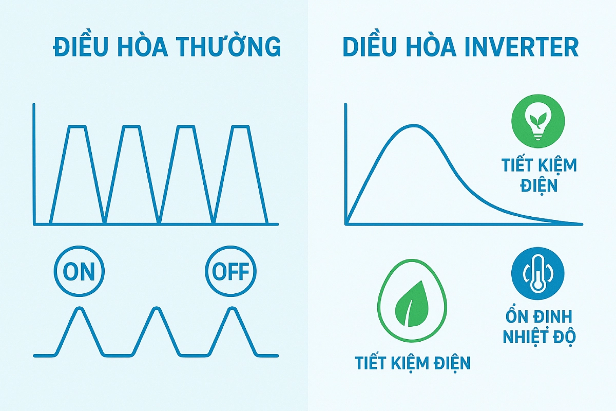 Cơ chế hoạt động của máy lạnh Inverter