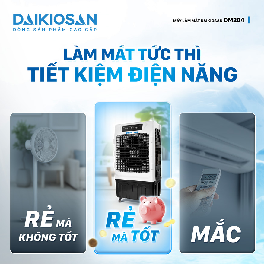 Quạt Điều Hòa Daikiosan DM204 Tiết Kiệm Điện Năng