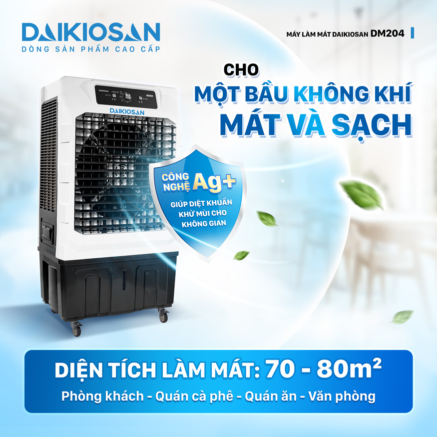 Quạt Điều Hòa Daikiosan DM204 Lọc Sạch Bụi bẩn