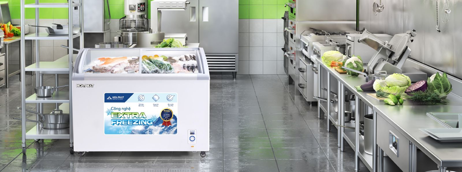 Tủ đông Hòa Phát cánh kính 280 lít HSF AD8280.C1