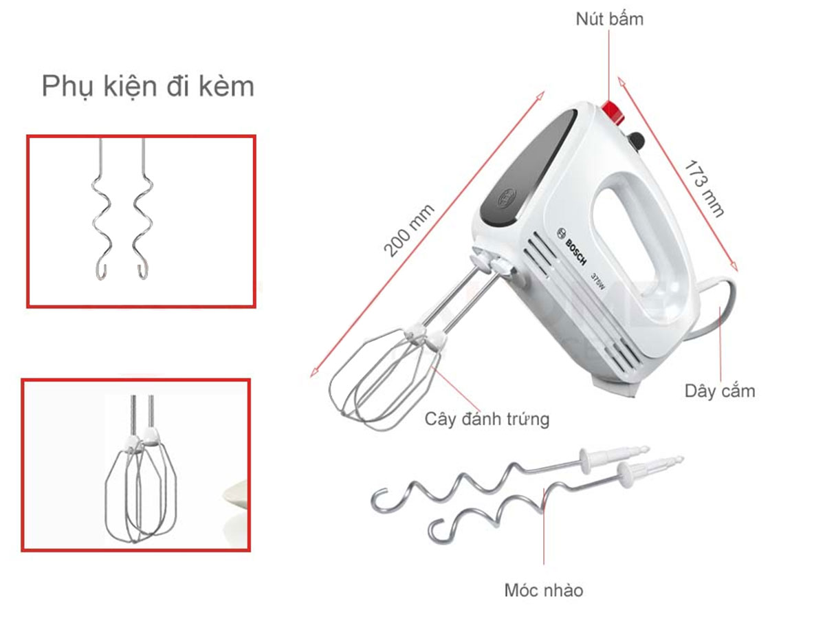 Máy đánh trứng cầm tay Bosch MFQ22100