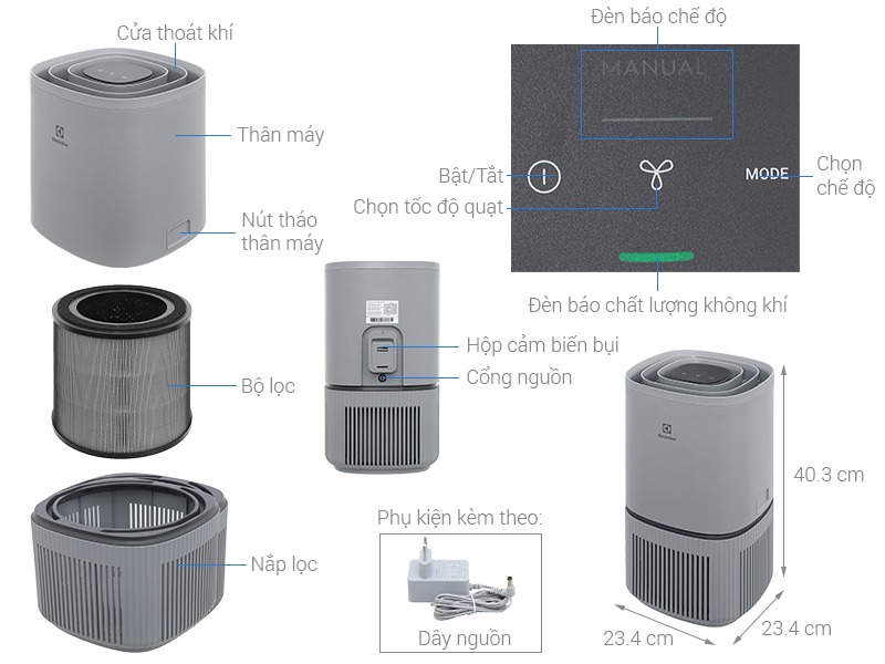 Máy lọc không khí Electrolux EP32-25UGA 25W 