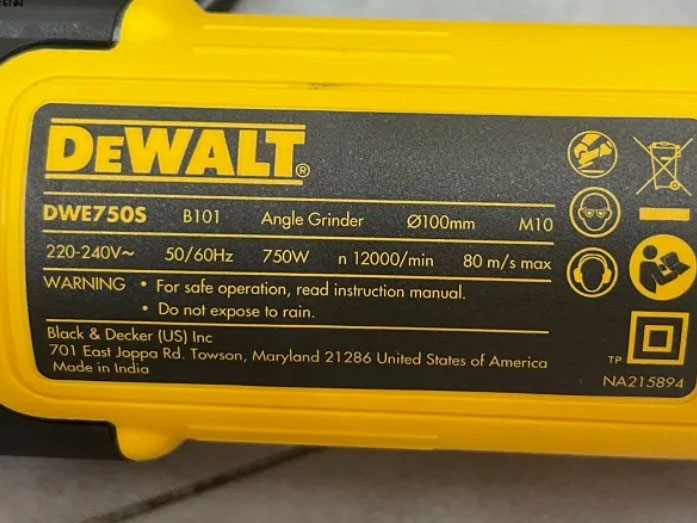 Máy mài góc 750W Dewalt DWE750S 100mm