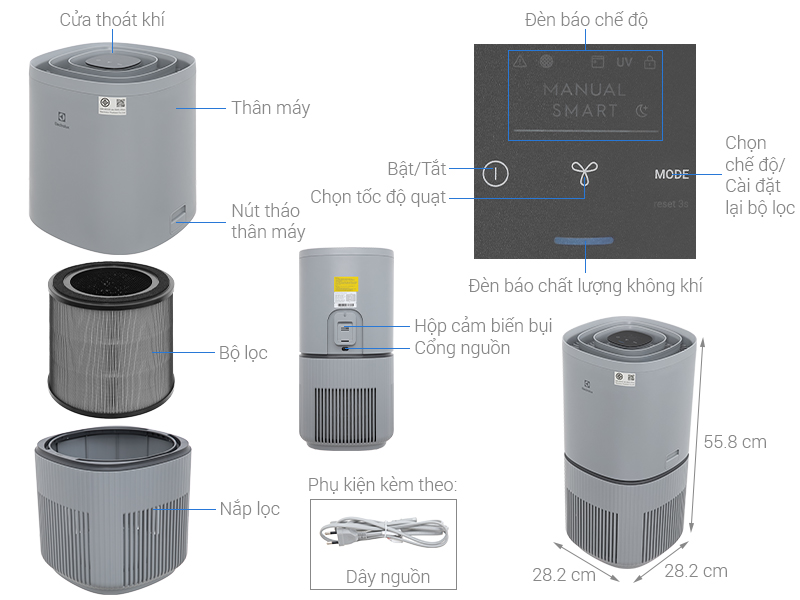 Máy lọc không khí Electrolux EP53-46UGA 40W 
