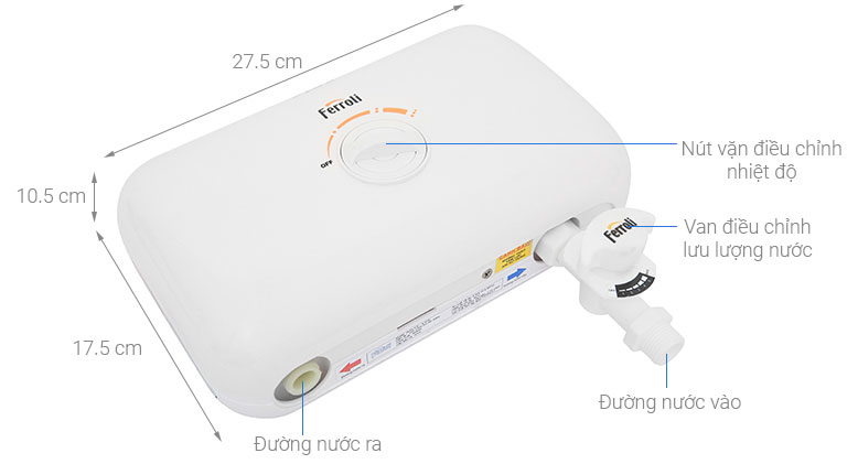 Máy nước nóng trực tiếp RITA FS - TE 4.500W