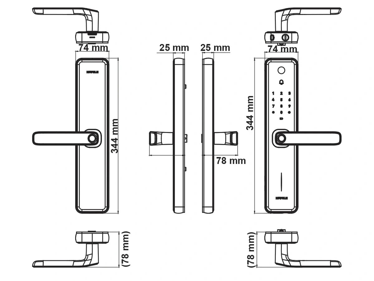 Khóa điện tử Hafele Zenith ML2501W 499.21.225