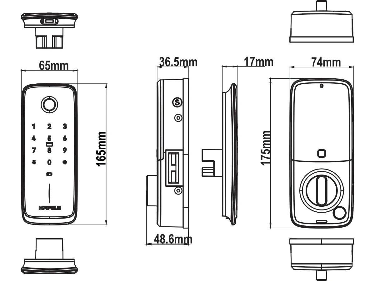 Khóa Điện Tử Nova Hafele MR2501B 499.21.226