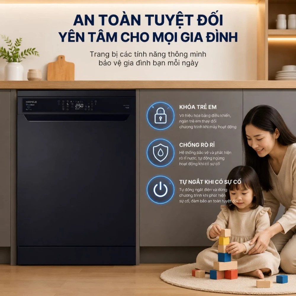 Máy rửa chén độc lập Hafele 15 bộ HDW-F6081B