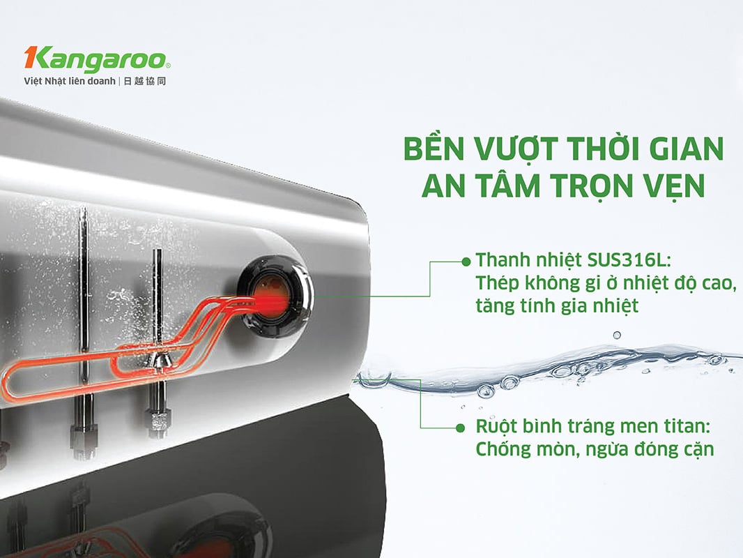 Bình nước nóng gián tiếp Kangaroo 30 lít KGWI830H1