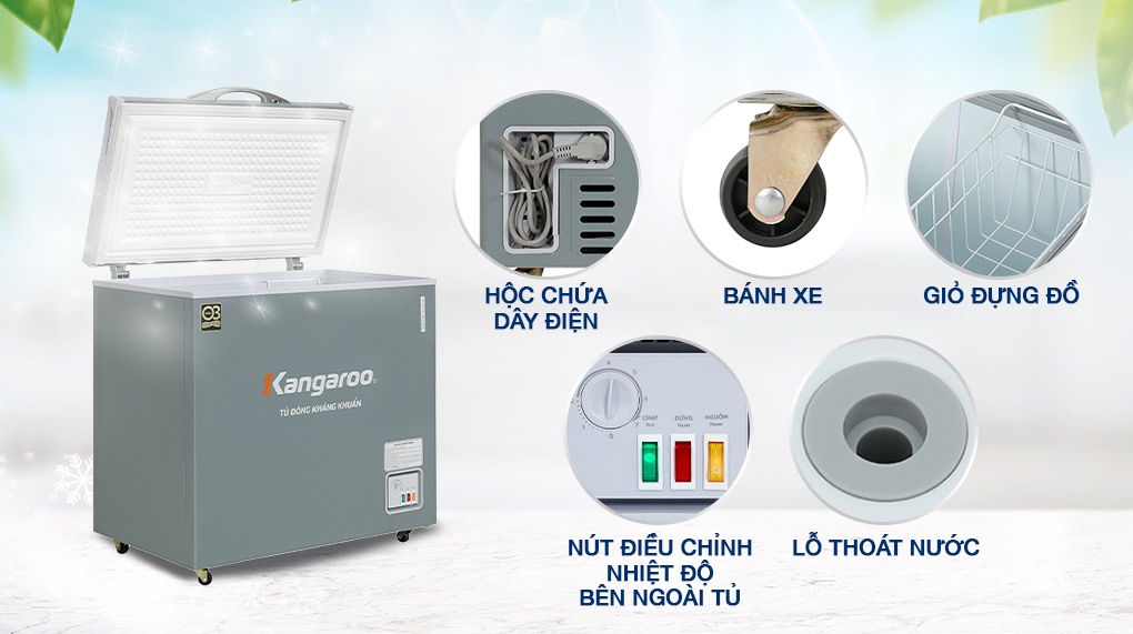 Tủ đông Kangaroo 140 lít KGFZ200NG1 