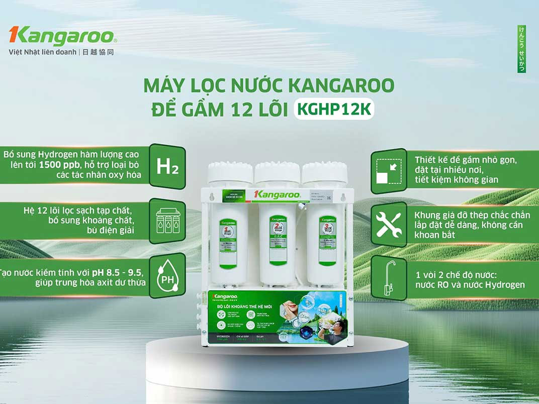 Máy lọc nước Kangaroo Hydrogen KGHP12K