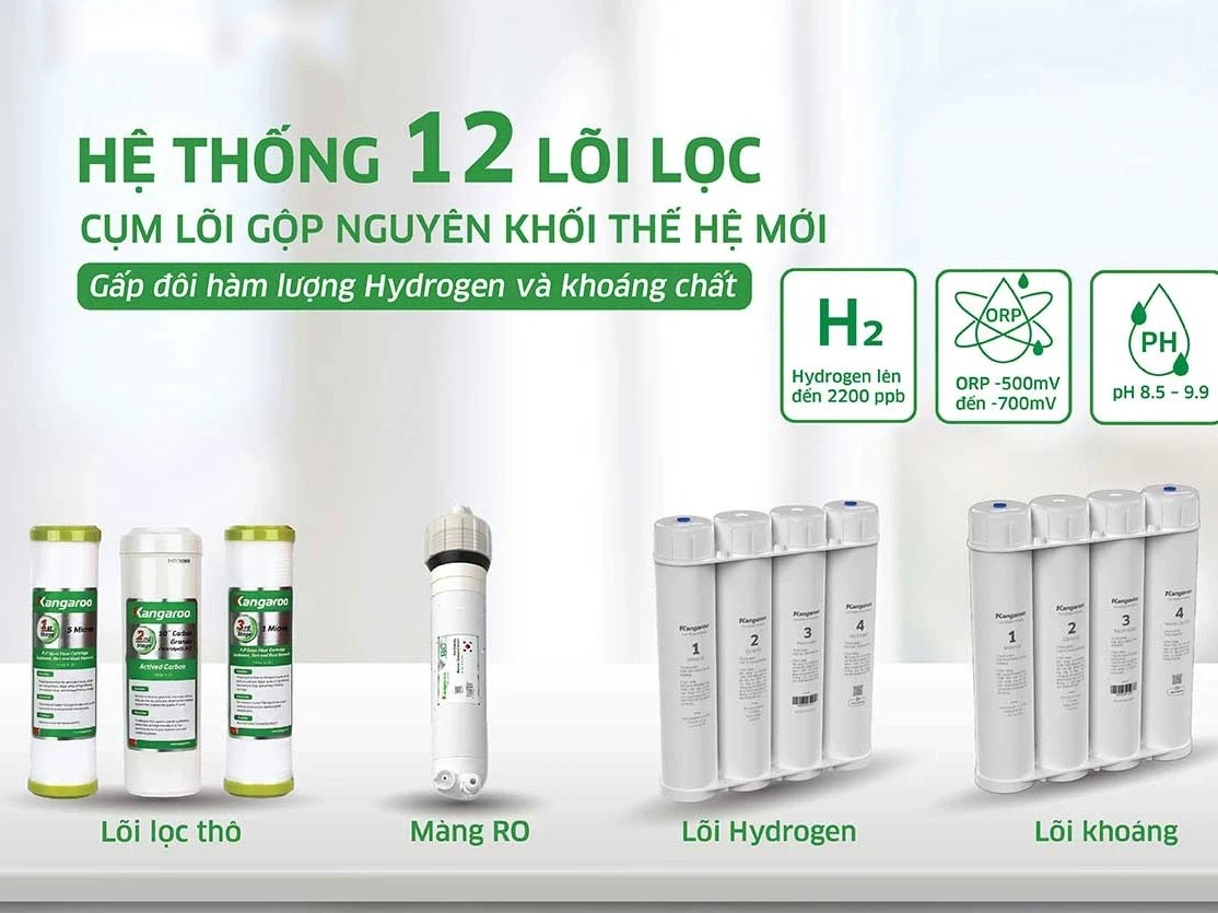 Máy lọc nước ion kiềm Hydrogen Kangaroo KG12S11-E3