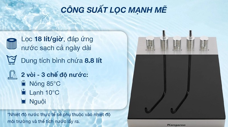 Máy lọc nước nóng lạnh Kangaroo KG12A8