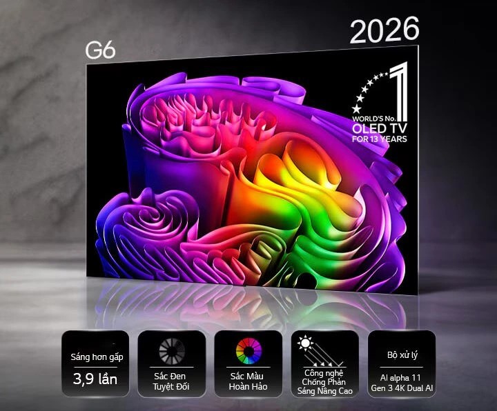 Smart Tivi LG OLED AI 4K 55 inch OLED55G6PSA MODEL 2026