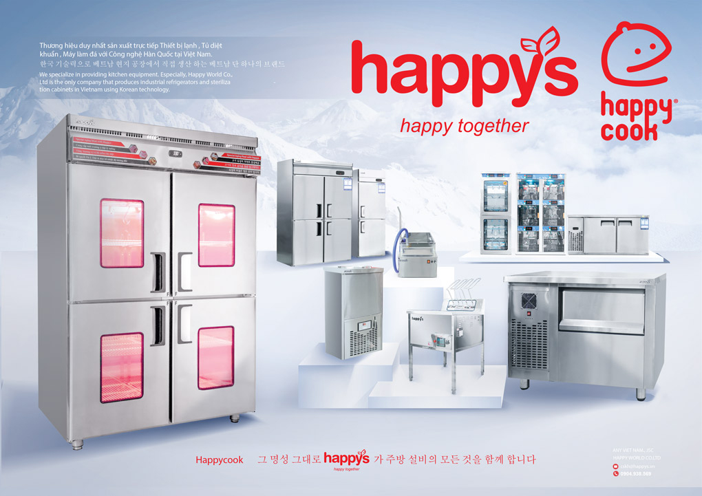 Bàn mát inox cửa kính cao cấp Happys HWA-1500TRG