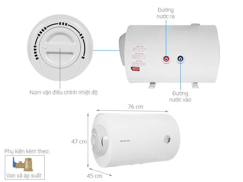  Bình nóng lạnh Ariston Pro R 80 H 2.5 FE