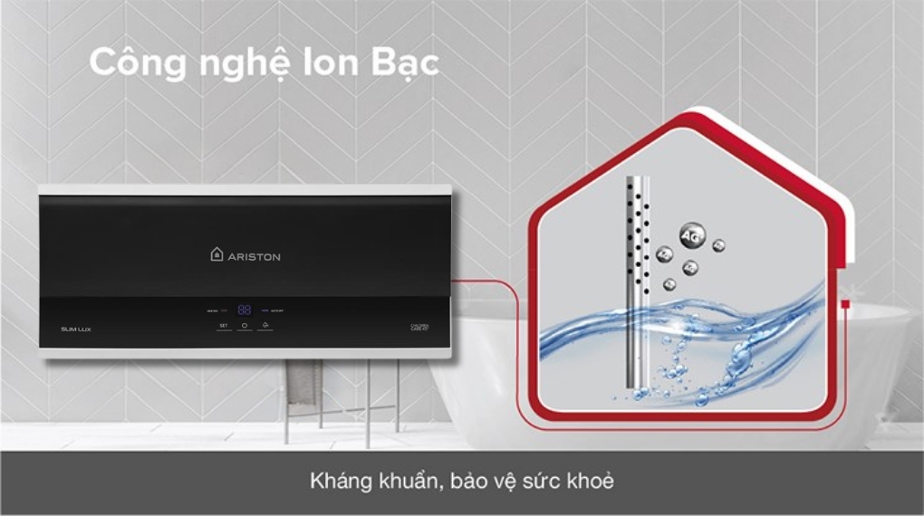 Máy nước nóng gián tiếp Ariston 30 lít 2500W SLIM3 30 LUX