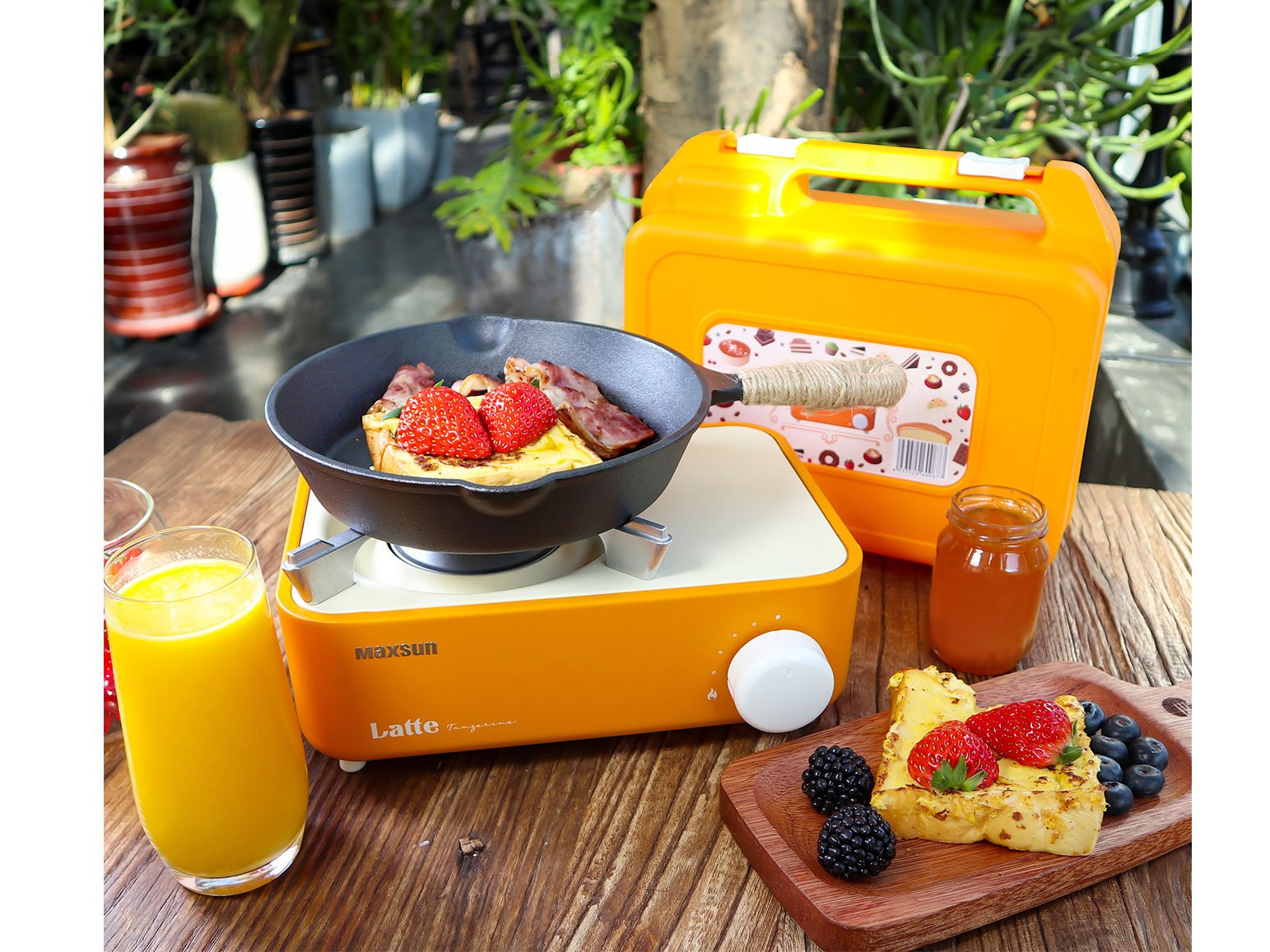  Bếp ga mini Maxsun Latte - Cam