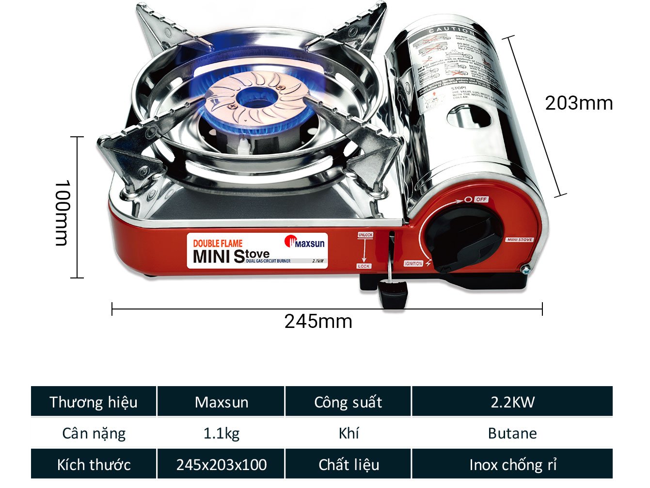 Bếp ga mini Maxsun MS-8000