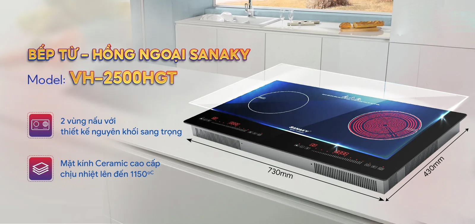 Bếp từ – hồng ngoại Sanaky VH-2500HGT