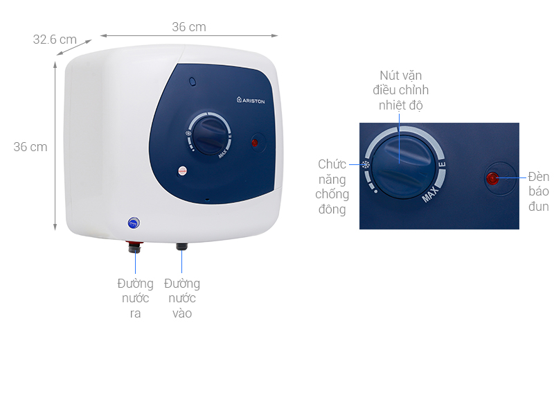 Máy nước nóng Ariston 15 lít STAR B 15 R 2.5 FE