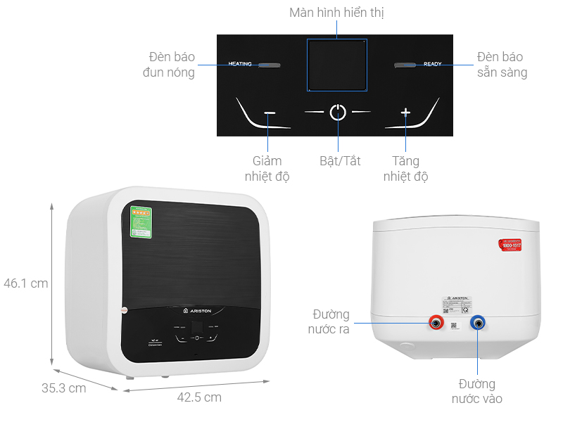Máy nước nóng gián tiếp Ariston 30 lít AN2 30 LUX-D AG+
