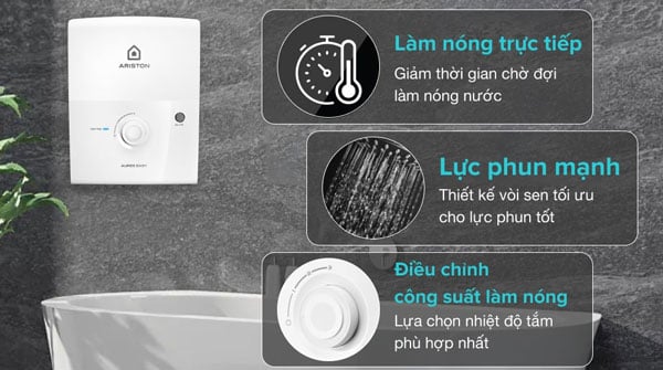 Máy nước nóng trực tiếp Ariston Aures Easy 4.5P