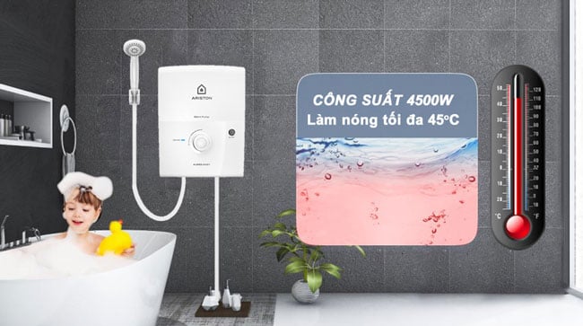 Máy nước nóng trực tiếp Ariston Aures Easy 4.5P