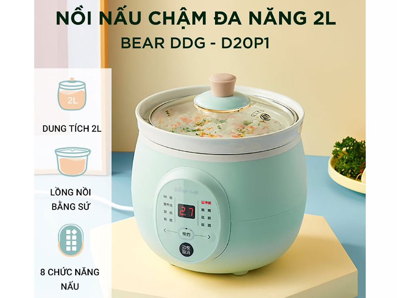 Nồi nấu chậm Bear DDG-D20P1