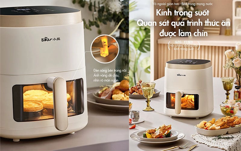 Nồi chiên không dầu Bear QZG-F15E3