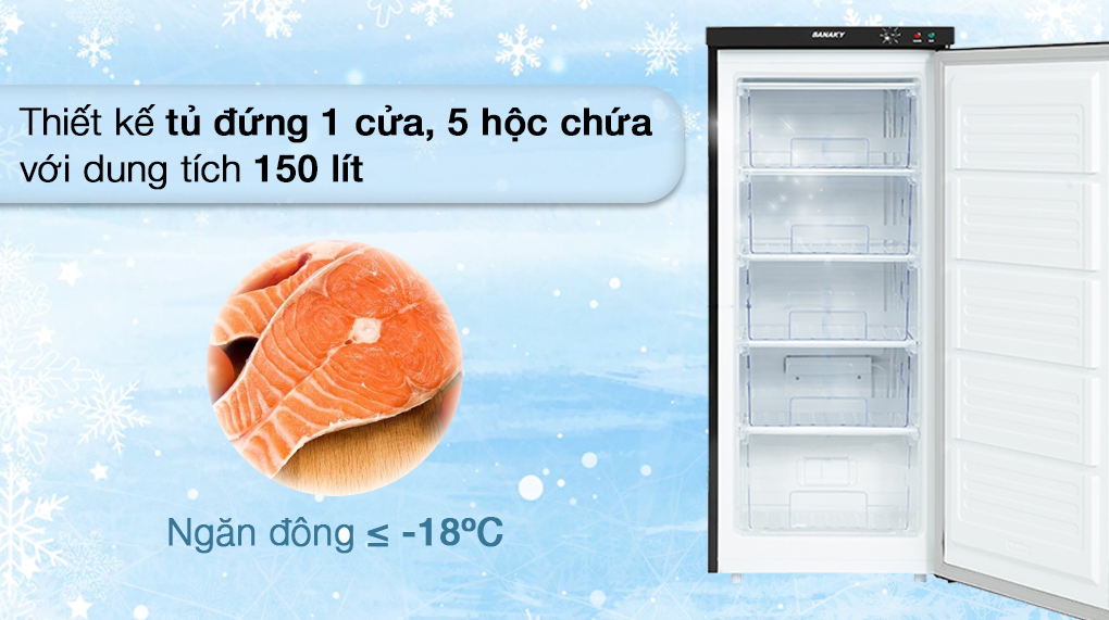 Tủ đông Sanaky Inverter 150 lít TD.VH180VD3 
