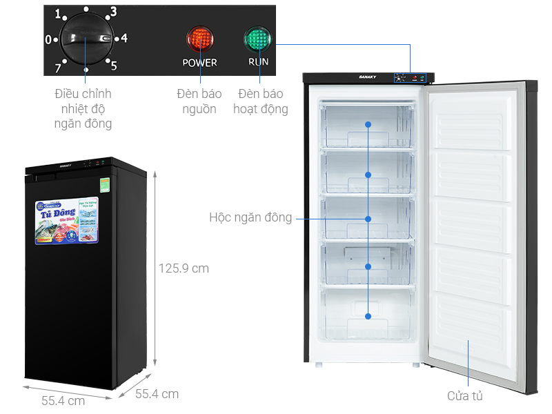 Tủ đông Sanaky Inverter 150 lít TD.VH180VD3 