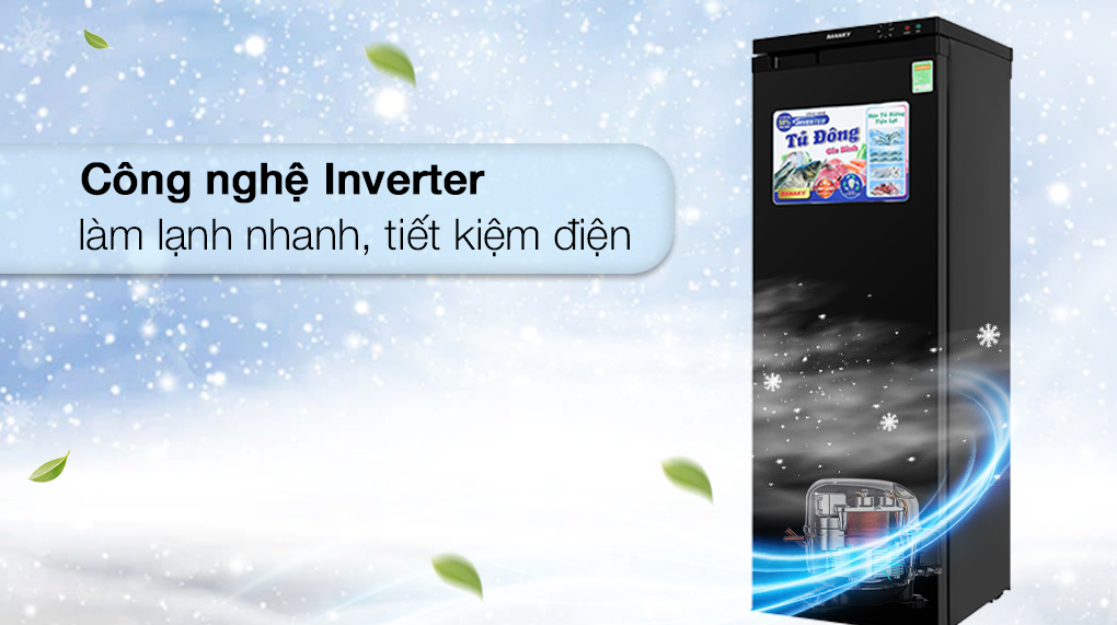 Tủ đông Sanaky Inverter 213 lít TD.VH230VD3 